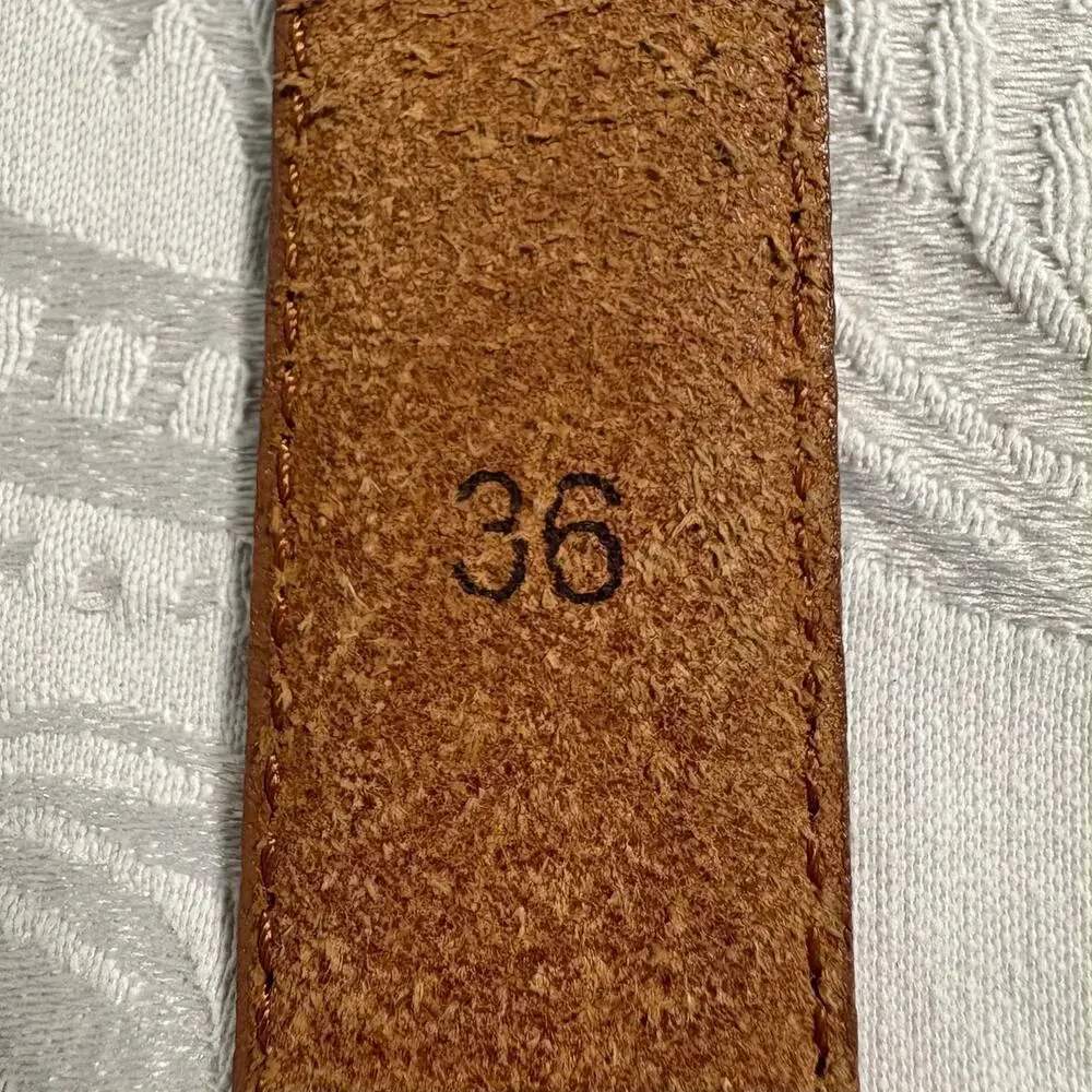 J CREW Leather Belt Men's Saddle Tan Sz36 Granola Cowboy Rustic Western Southern